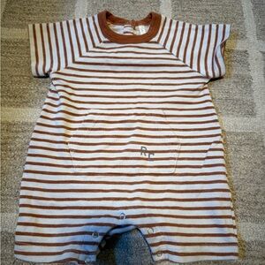 Striped Baby Romper with Pocket